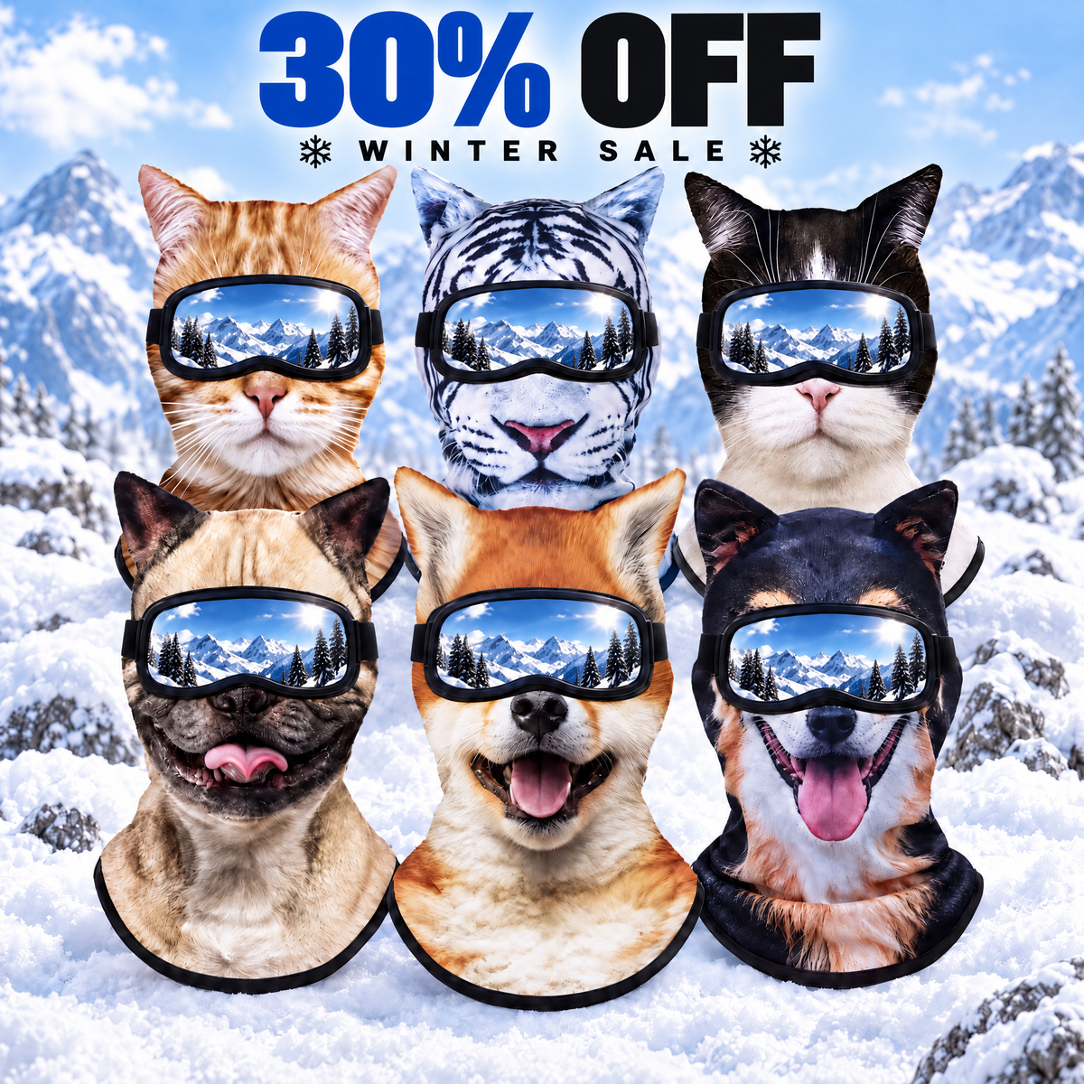 Purrmasky animal-print balaclava collection